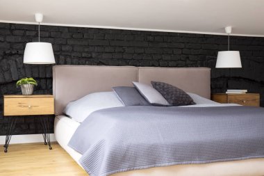 Yatak odası iç beyaz lambalar