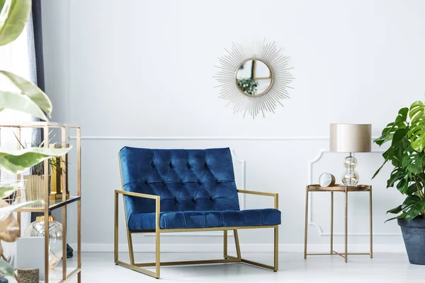 Navy blue living room — Stock Photo, Image