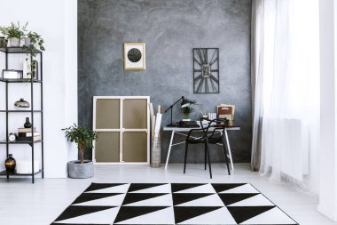 Tek renkli ev ofis iç