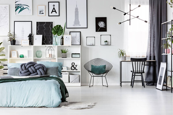 Freelancer's bedroom with desk