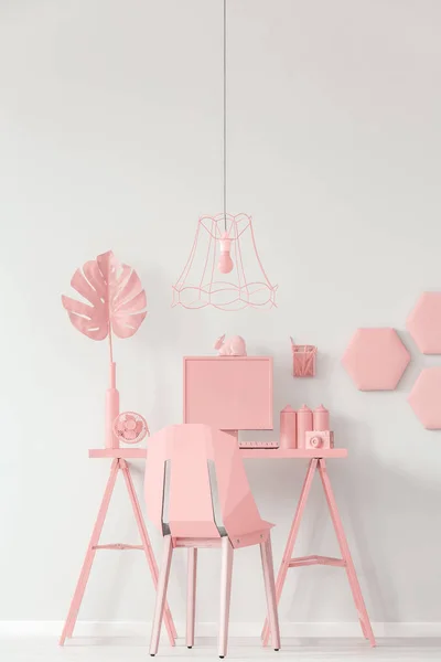 Концепция розовой комнаты — стоковое фото