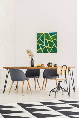 Geometrik yemek odası iç