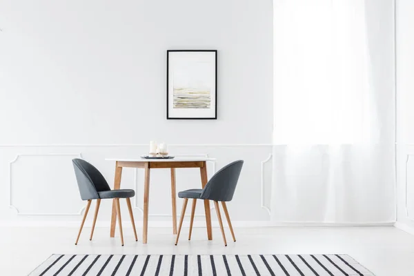 Comedor minimalista con póster —  Fotos de Stock