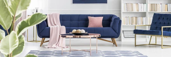 Sala de estar rosa y azul — Foto de Stock