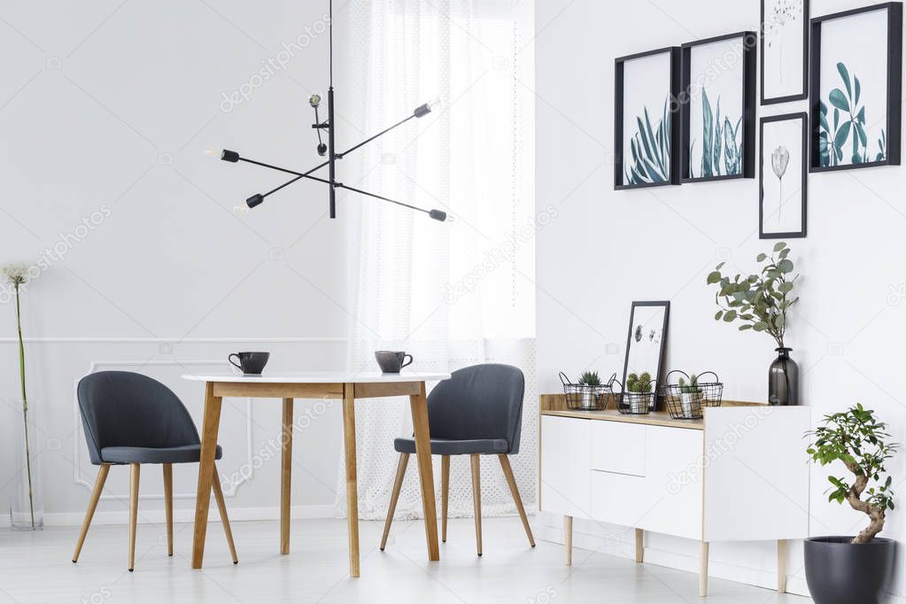 Dining table and posters