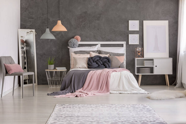 Interior with textured wall