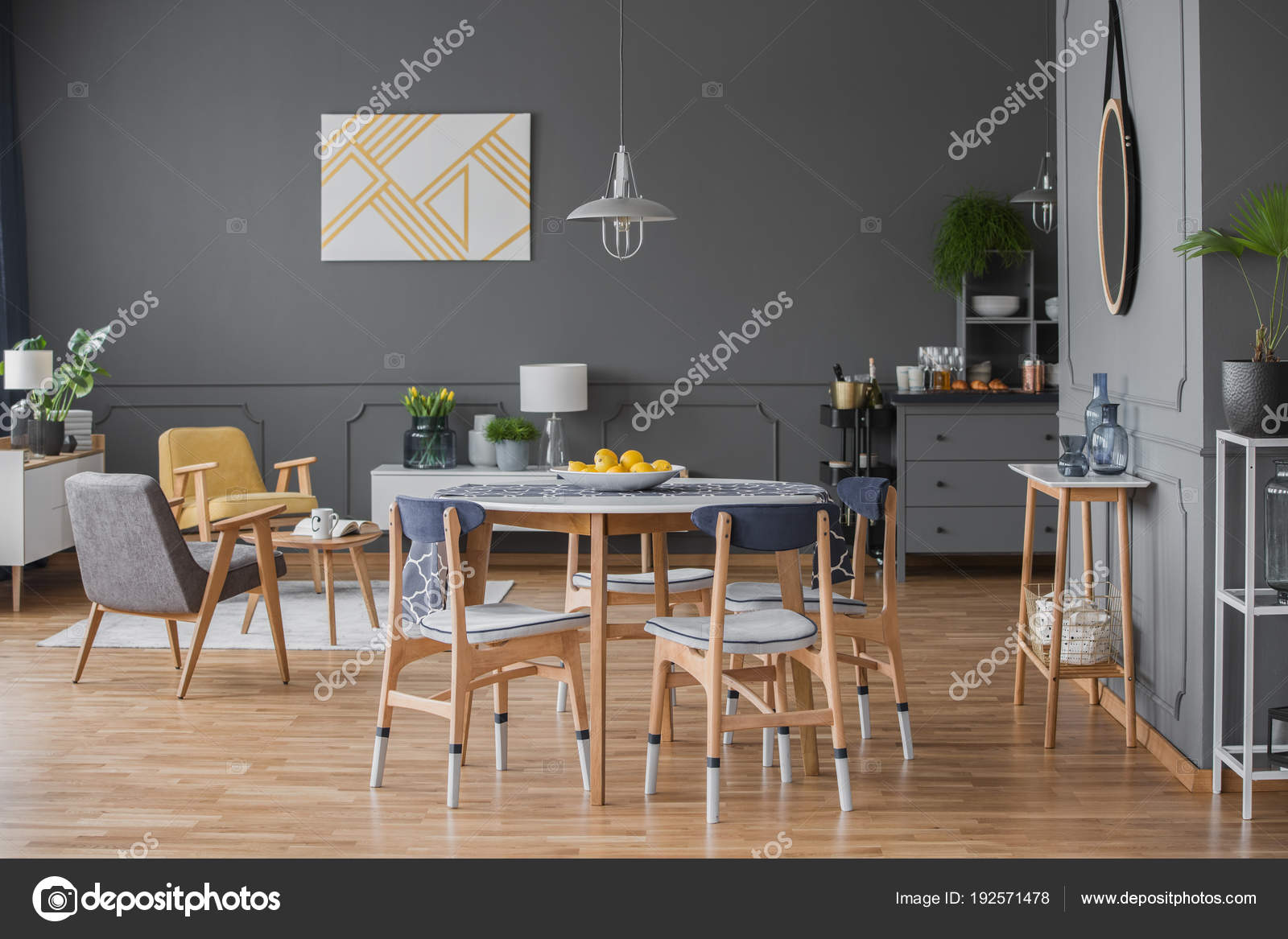 Mesa de comedor diseño de espacio interior — Fotos de Stock ... Mesa de comedor diseño de espacio interior — Fotos de Stock ...