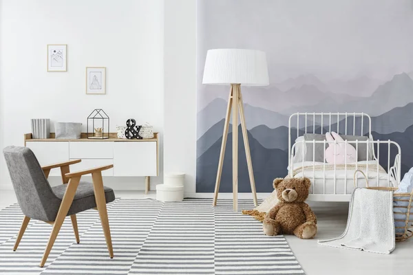 Mountain child's bedroom interior — Stock Photo, Image