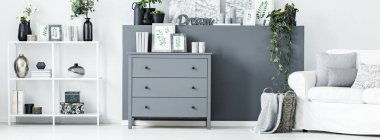 Gri dolabı odasında