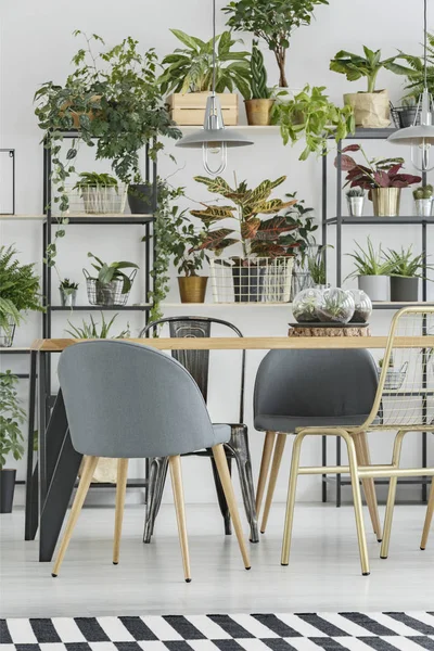 Floral dining room interior — Stock Photo, Image