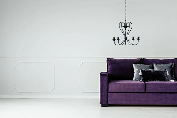 Violet glamour living room interior — Stock Photo, Image