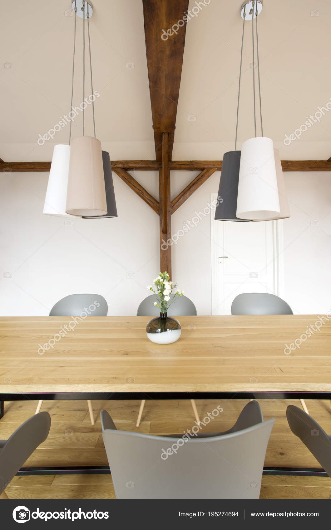 Aus Holz Esszimmer Interieur Stockfoto Photographeeeu