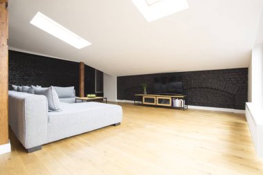 Geniş oturma odası.