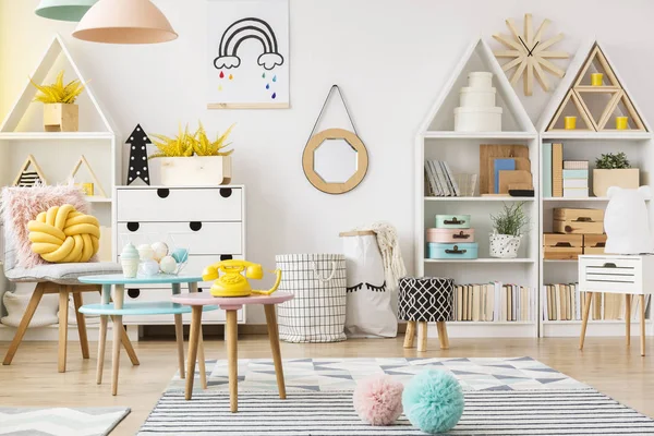 Pompoms on the floor — Stock Photo, Image