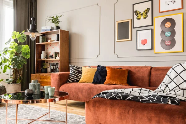 Moderno Apartamento Escandinavo Con Muebles Moda Foto Real —  Fotos de Stock