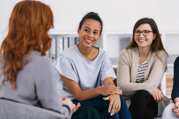 Women Problems Sitting Together Counseling — Stock Photo, Image