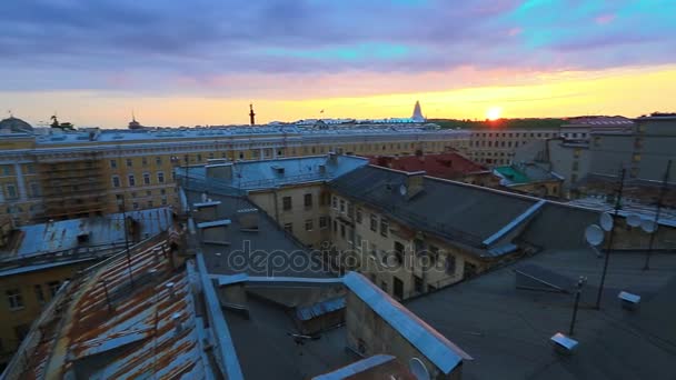 Techos de San Petersburgo, Rusia — Vídeos de Stock