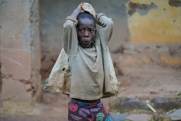 December, 2019. Africa, Uganda, scenes from African life, children — Stock Photo, Image