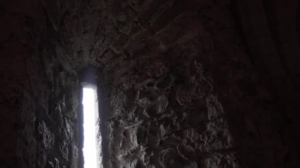 The loophole of a fortress of Chillon castle, Switzerland, may, 2019 — Stock Video