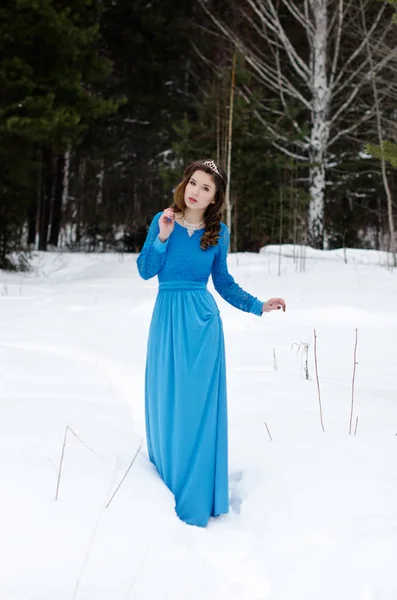 Retrato de inverno de uma menina bonita — Fotografia de Stock