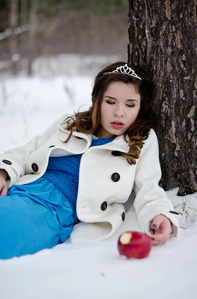 美しい女の子の冬のポートレート — ストック写真