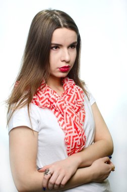 eşarp ile güzel kız