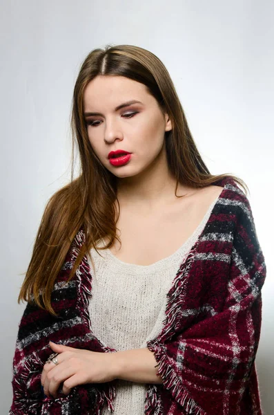 renkli Chalet güzel kız