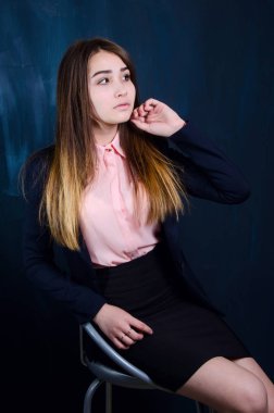 güzel bir kız ceket