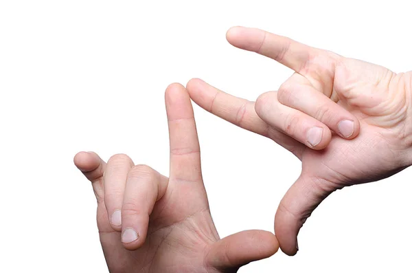 Man Plays His Fingers — Stock Photo, Image