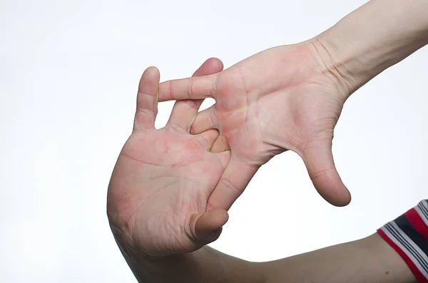 Man Plays His Fingers — Stock Photo, Image