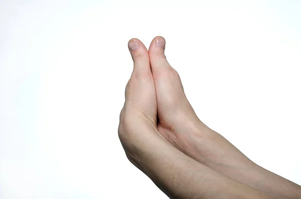 Bir Adam Parmaklarıyla Oynar — Stok fotoğraf