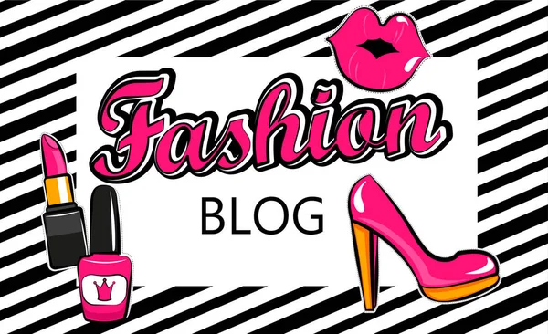 Modello per blog di moda . — Vettoriale Stock