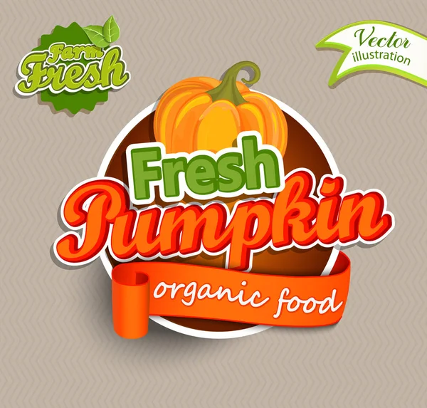 Fresh Pumpkin logo lettering — Stock Vector