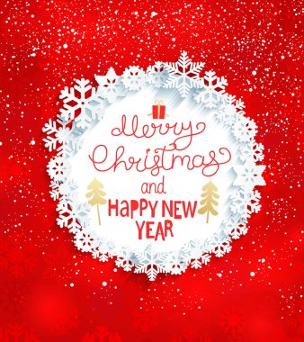 Noel ve yeni yıl tebrik kartı.