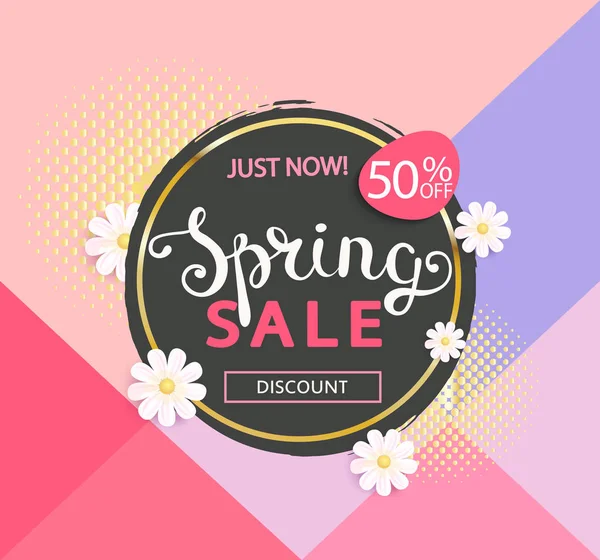 The spring sale logo — Stock Vector