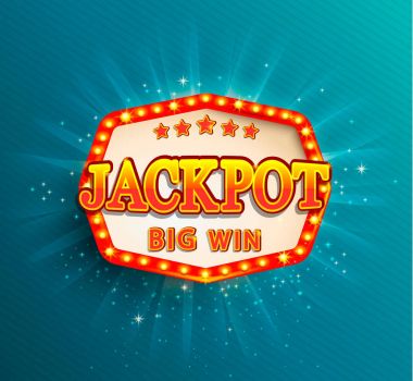 Jackpot aydınlatma afiş. Büyük kazanç.