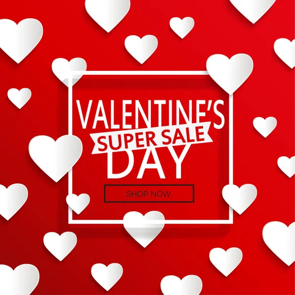 Valentijnsdag super verkoop. — Stockvector