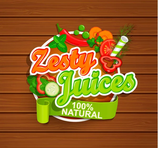 Símbolo Zesty Juices . — Archivo Imágenes Vectoriales