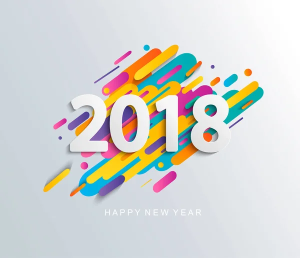 Nouvelle année 2018 carte de conception — Image vectorielle