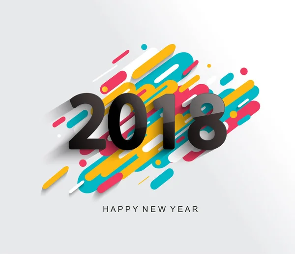 Carte Nouvel An 2018 — Image vectorielle