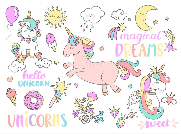 Tek boynuzlu atlar ve Sticker.