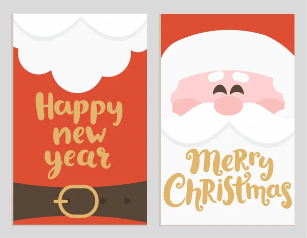 Santa banners for holidays. — Stock Vector