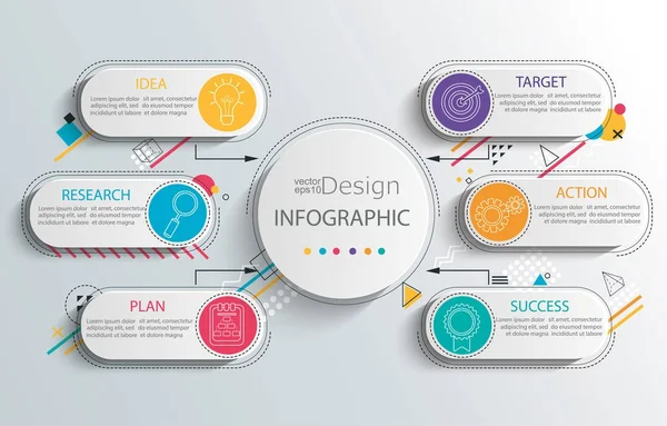 Modelo de infográfico de negócios —  Vetores de Stock