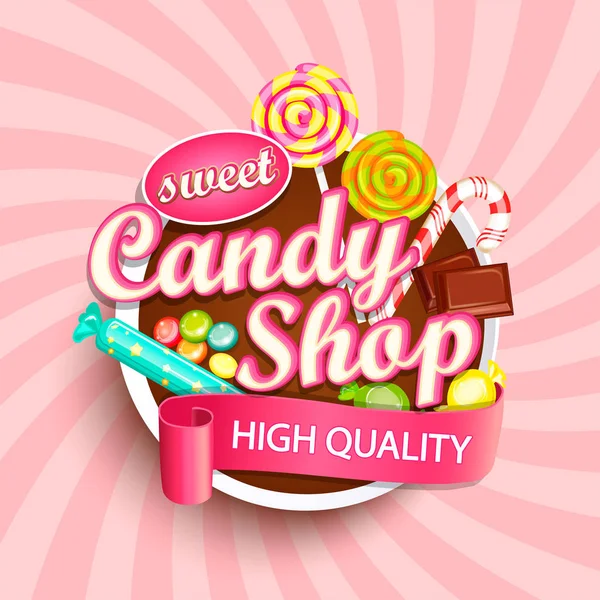 Süßwarenladen-Logo — Stockvektor