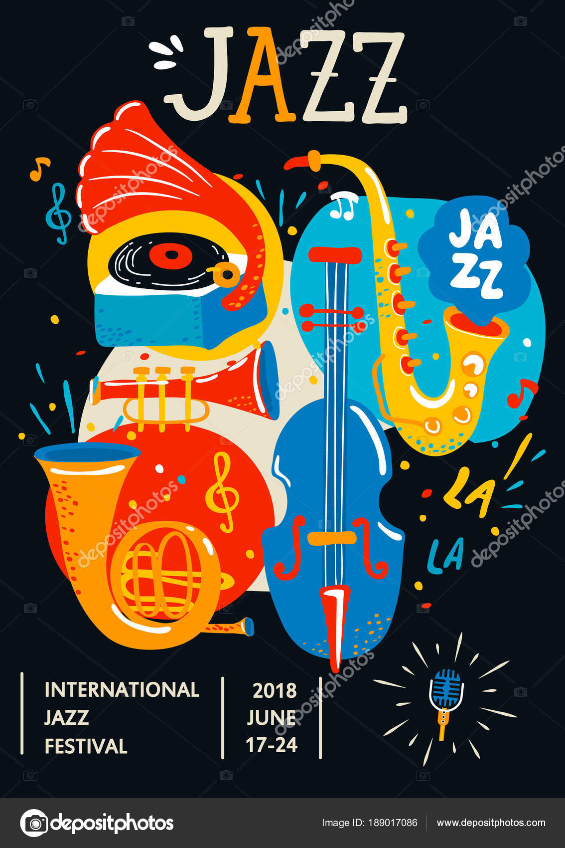 lemmer støj Sinis Poster Jazz Creative Modern Banner Flyer Music Concerts Festivals Handdrawn  Stock Vector by ©tandaV 189017086