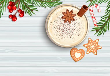 Sıcak eggnog ile Mutlu Noeller..