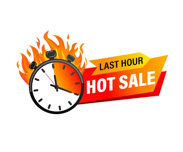 Τελευταία Ώρα Προσφέρει Πανό Πώληση Σήμα Αντίστροφη Μέτρηση Hot Πωλήσεις — Διανυσματικό Αρχείο