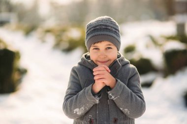 Kış çocuk ile