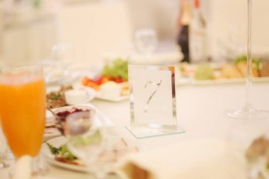 Restoranda dekor elementi. Celenration düğünü