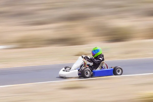 Juventude Go Kart Racer — Fotografia de Stock